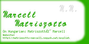 marcell matriszotto business card